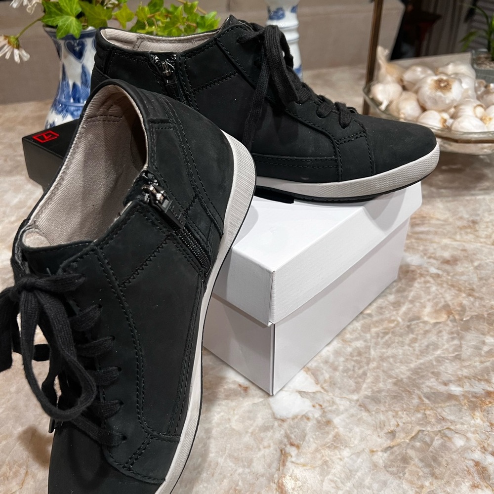 Dansko Black Sneakers with Zipper Detail